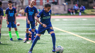 Fairhill Athletic Club young athletes attended a soccer skills camp on Hawk Hill last year