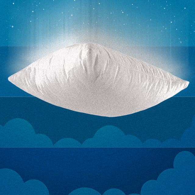 illustration of a falling pillow
