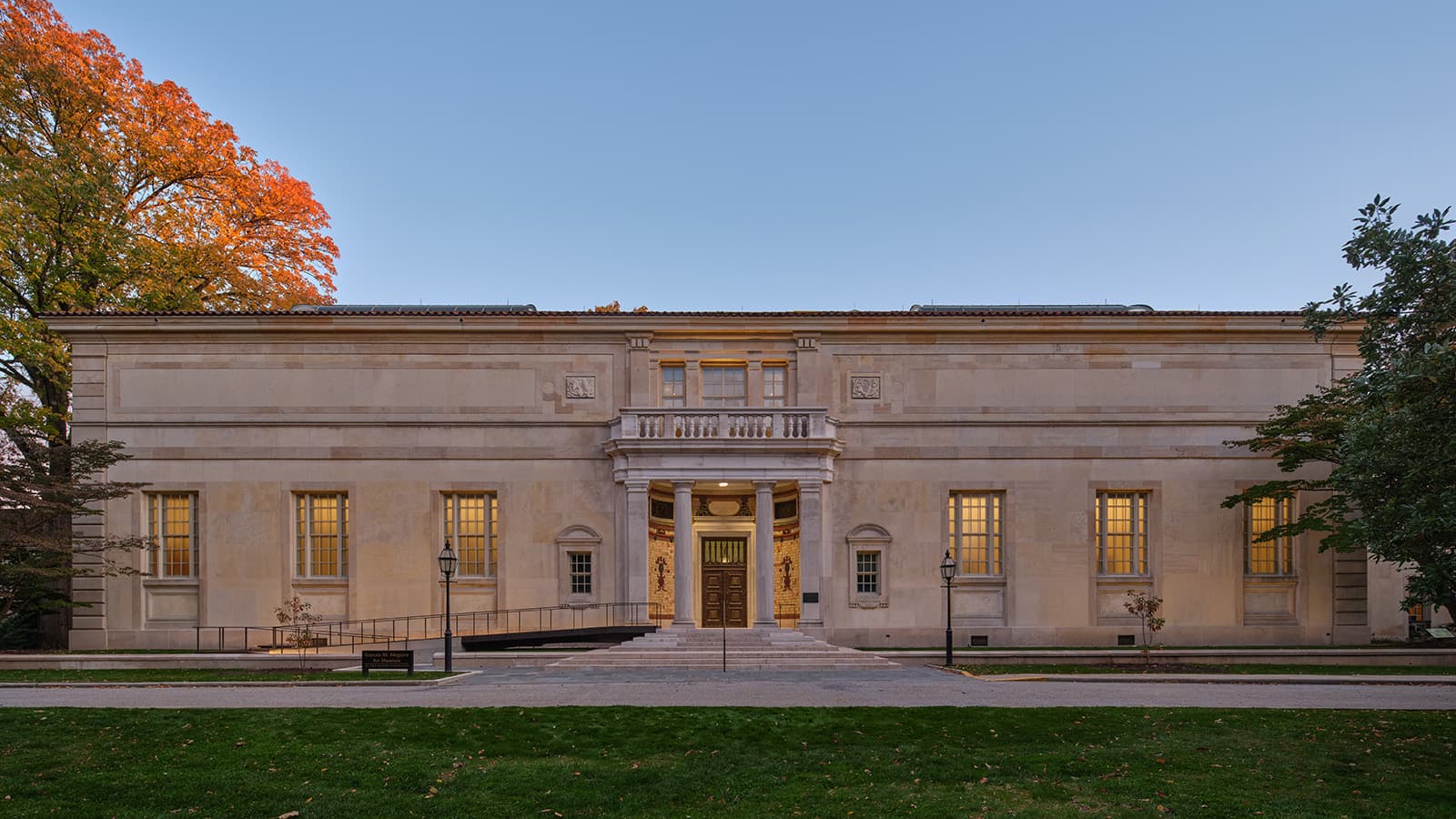 Photo of the Maguire Museum during sunset