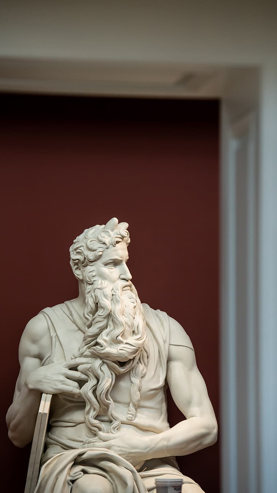 Plaster sculpture of Moses
